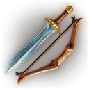 Bows and bladed weapons